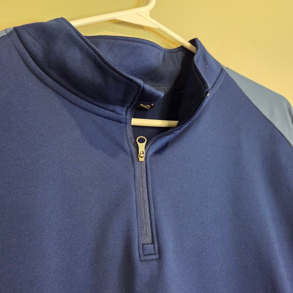 Nike Dri-Fit Training 1/4 Zip Pullover Mens XXL Blue Long Sleeve Athletic Shirt